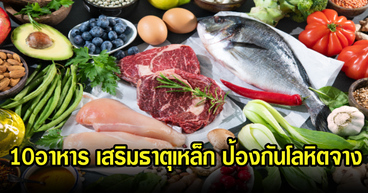 10 อาหาร เสริมธาตุเหล็ก ป้องกันโลหิตจาง