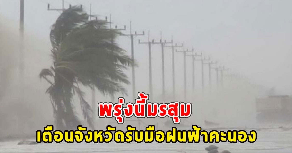 พรุ่งนี้มรสุม เตือนจังหวัดรับมือฝนฟ้าคะนอง