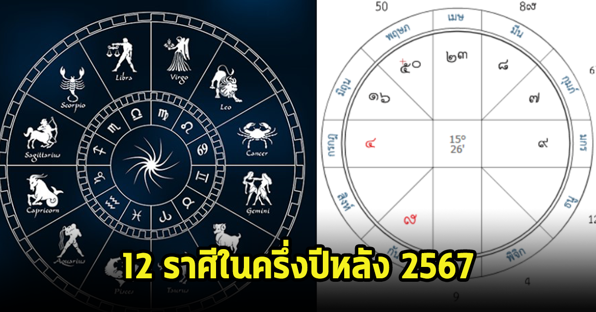 เช็คเลย! 12 ราศีในครึ่งปีหลัง 2567 จะพบเจอกับอะไรบ้าง