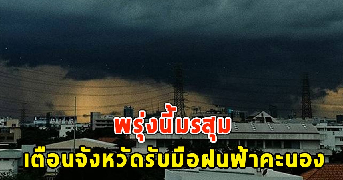 พรุ่งนี้มรสุม เตือนจังหวัดรับมือฝนฟ้าคะนอง