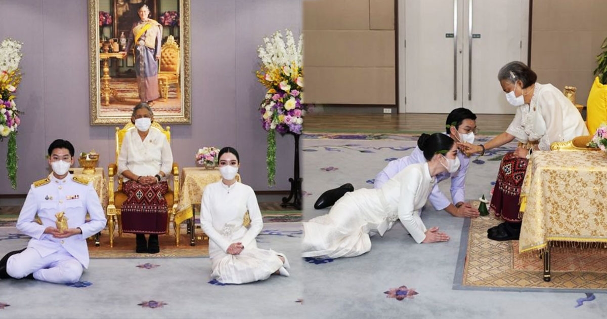 สาวตระกูลดัง เข้ารับพระราชทานน้ำสังข์ กรมสมเด็จพระเทพฯ