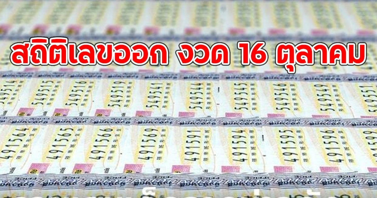 สถิติเลขออก 16 ตุลาคม