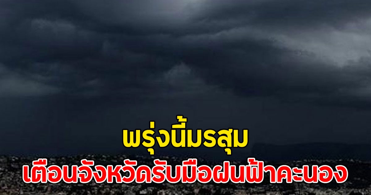 พรุ่งนี้มรสุม เตือนจังหวัดรับมือฝนฟ้าคะนอง