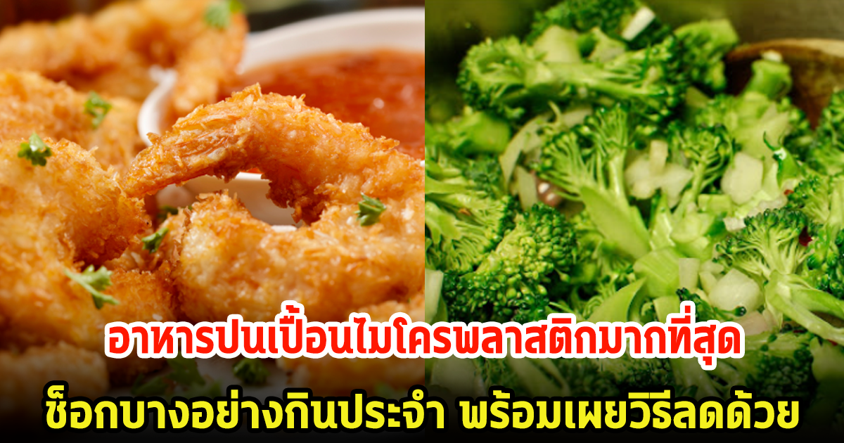 พบอาหารปนเปื้อนไมโครพลาสติกมากที่สุด บางอย่างกินประจำ พร้อมแนะวิธีลดไมโครพลาสติก