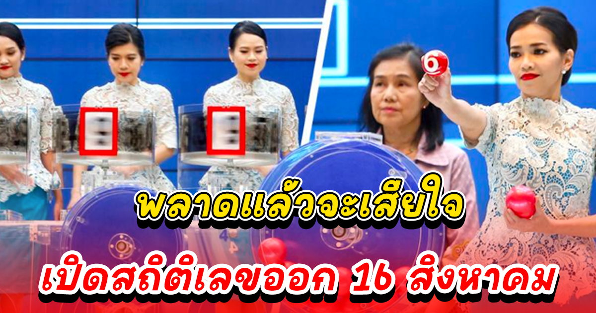 สถิติเลขออกวันที่ 16 สิงหาคม ย้อนหลัง 5 ปี