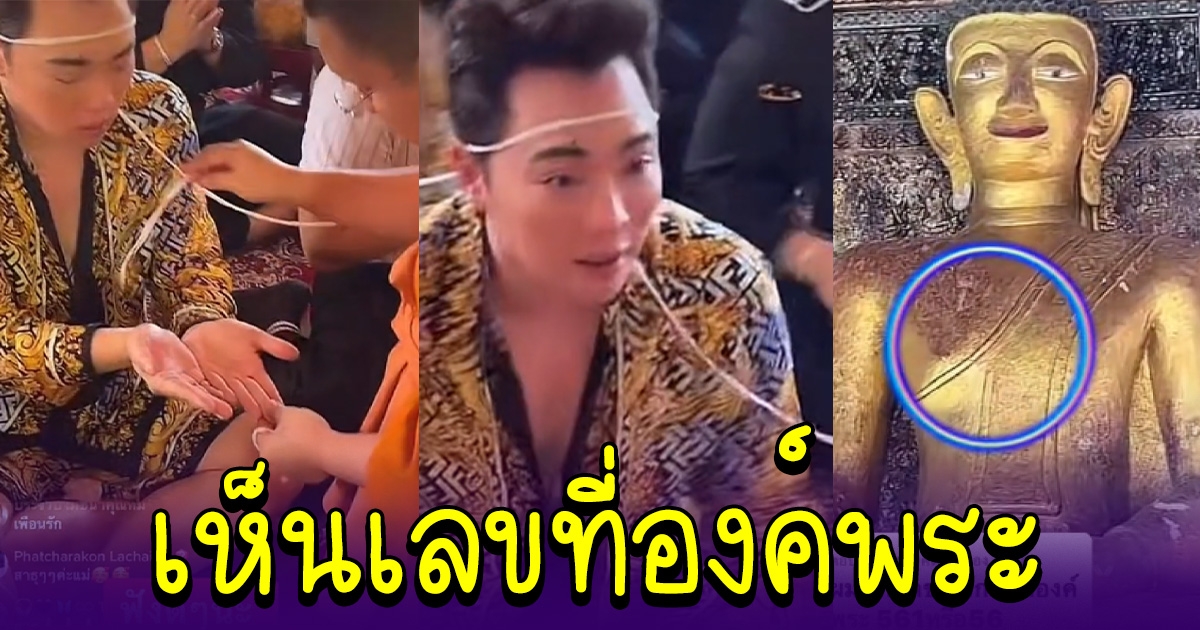 โซเชียลตาไว เห็นเลขที่องค์พระ หลัง มดดำ มางานบุญ