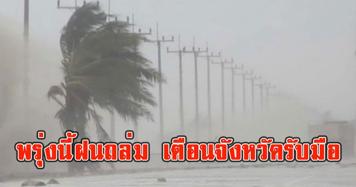 พรุ่งนี้ฝนถล่ม เตือนจังหวัดรับมือ