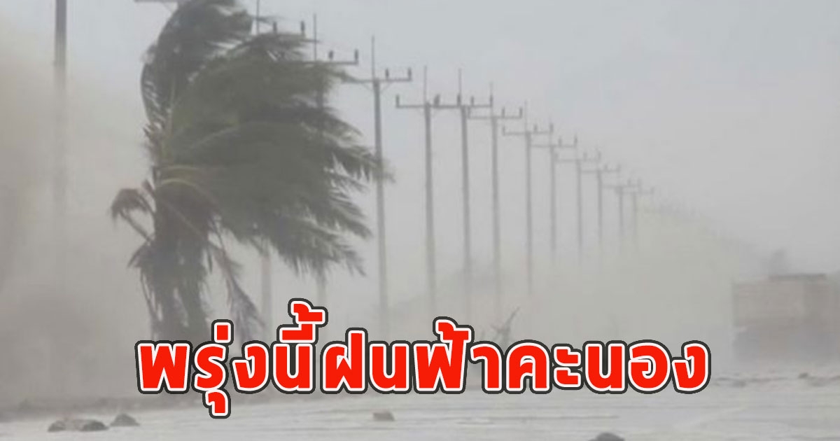 พรุ่งนี้ฝนฟ้าคะนอง เตือนรับมือลมกระโชกแรง