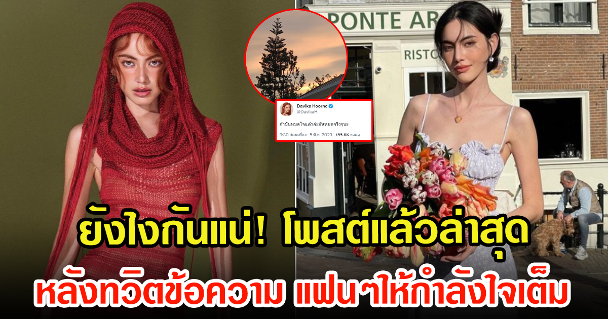 ใหม่ ดาวิกา เคลื่อนไหวแล้ว หลังทวิตข้อความเศร้า แฟนๆแห่ให้กำลังใจ