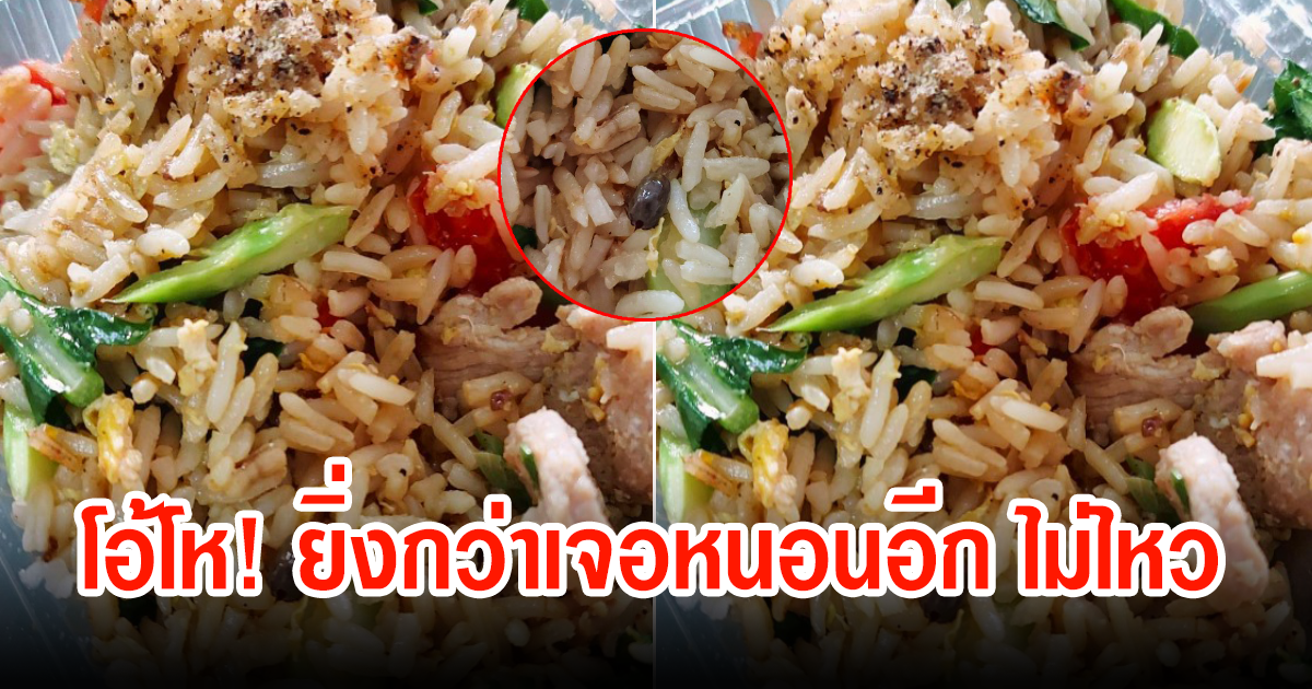 สาวโพสต์คลิป กำลังจะกินข้าวผัดแต่เจอสิ่งแปลกปลอม  กินเข้าไปอ้วกแตกแน่