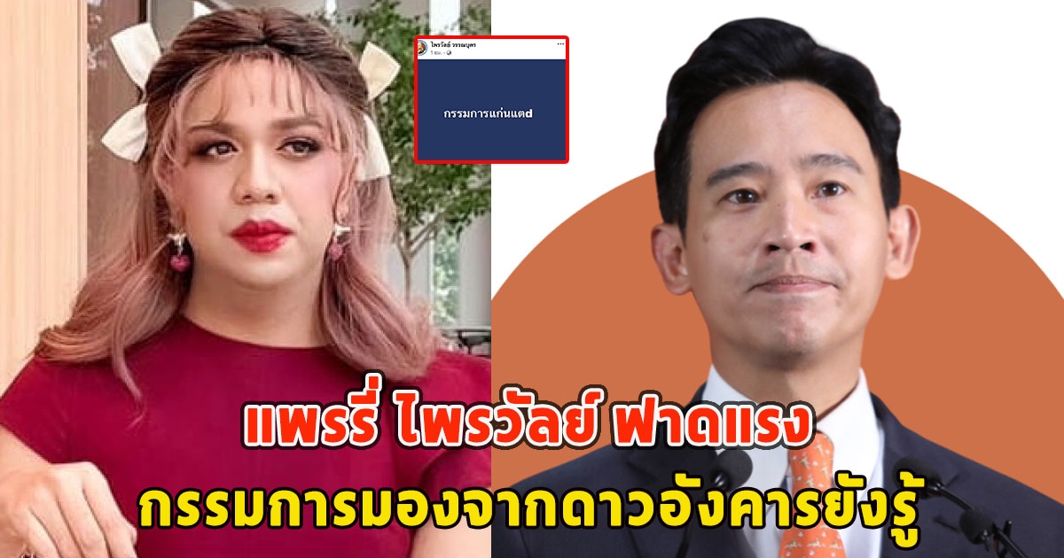 แพรรี่ ไพรวัลย์ ฟาดแรง กรรมการมองจากดาวอังคารยังรู้ หลังกกต.เชือด พิธา