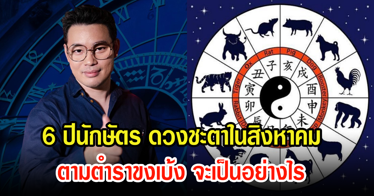 หมอกฤษณ์ เผยดวงชะตาคนเกิด 6 นักษัตร ตามตำราขงเบ้งในสิงหาคม66นี้