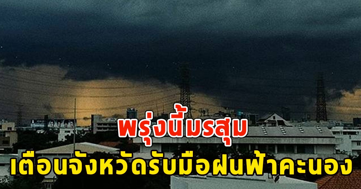 พรุ่งนี้มรสุม เตือนจังหวัดรับมือฝนฟ้าคะนอง